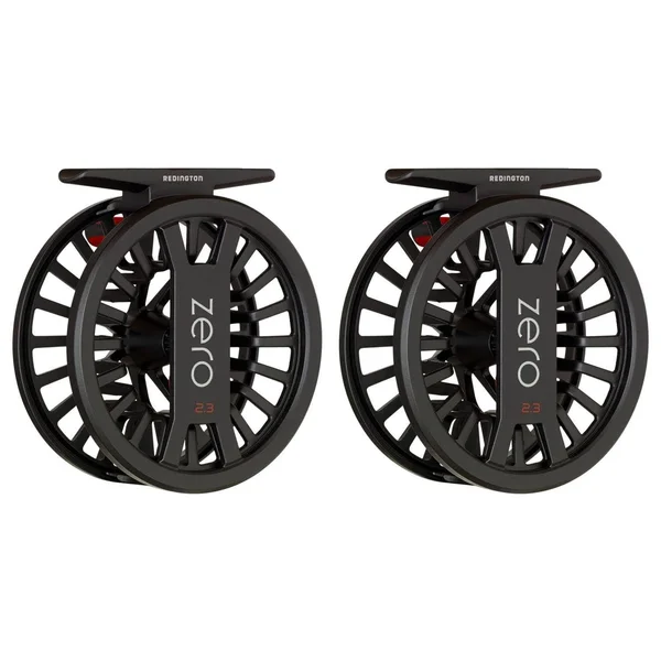 Redington Zero 2/3 Lightweight Trout Angler Fly Fishing Rod Reel, Black (2 Pack)