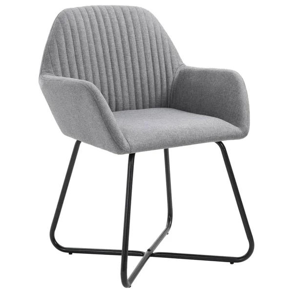 vidaXL Dining Chairs 6 Pcs Dark Gray Fabric, 277097