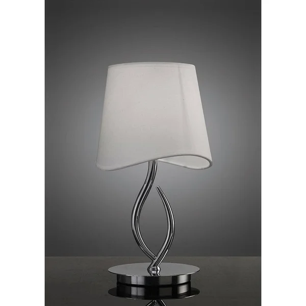 Mantra Lighting 1905 NINETTE 1 Light Table Lamp - Polished Chrome