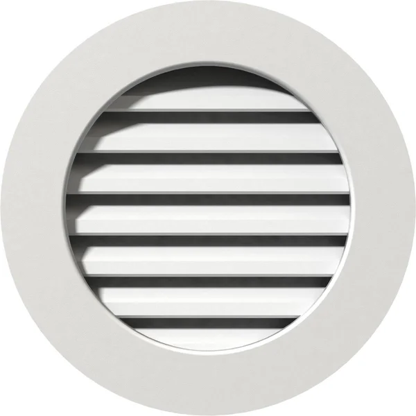 Ekena Millwork GVPRO24X2401FUN 24x22W x 24x22H Round Gable Vent (29x22W x 29x22H Frame Size): Functional - PVC Gable Vent w/ 1x22