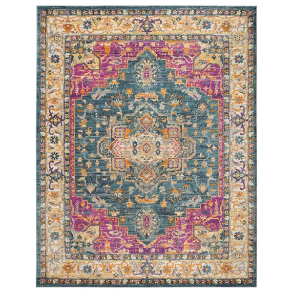 Safavieh Madison MAD202M Blue/Multi 10& x 14& Area Rug