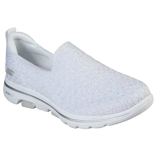 Womens Skechers GOwalk 5 Brave Slip-On Walking Sneakers 6 M White - Boscov&s