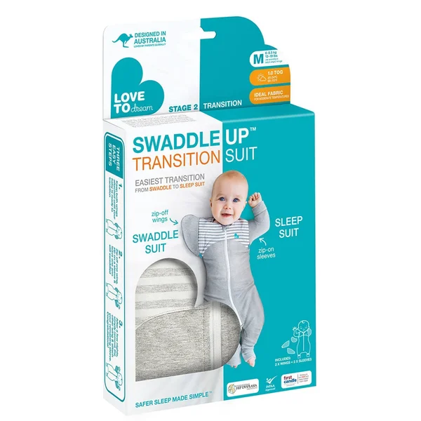 Gray Swaddle Up Transition Suit - Love to Dream Large