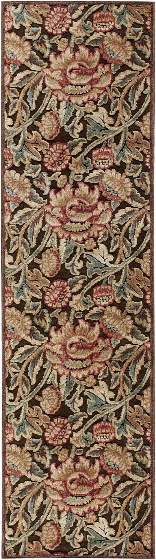 Nourison Graphic Illusions GIL10 Brown Rug - 2 ft 3 in x 8 ft