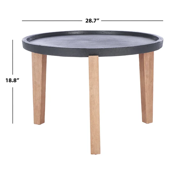 Safavieh Valton Side Table-Natural/Black