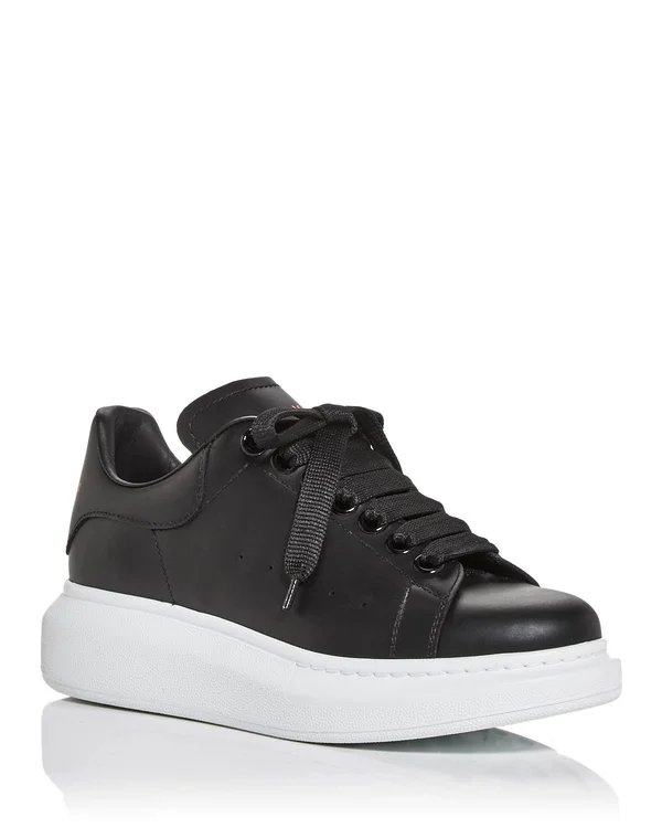Alexander McQueen Women's Leather Sneakers - White, 5 US