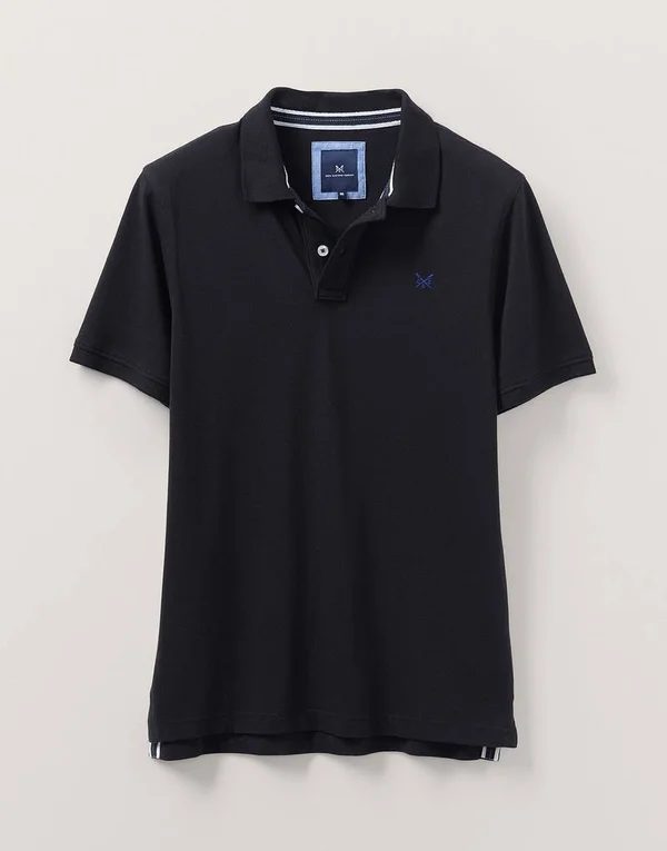 Crew Clothing Classic Pique Polo Shirt - Black