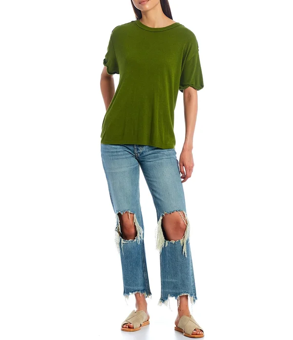 Free People Boyfriend T-Shirt - Iced Chai - Size Xs