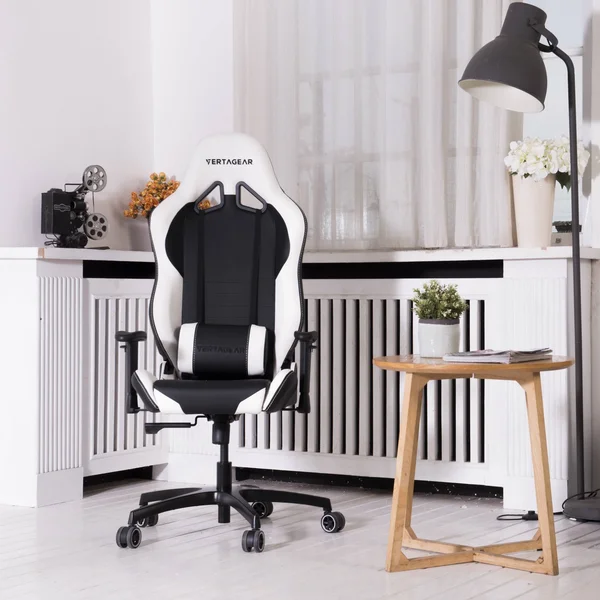 Vertagear Gaming Chair Racing SEAT - S-Line Slim SL2000 BIFMA Cert, White/Green