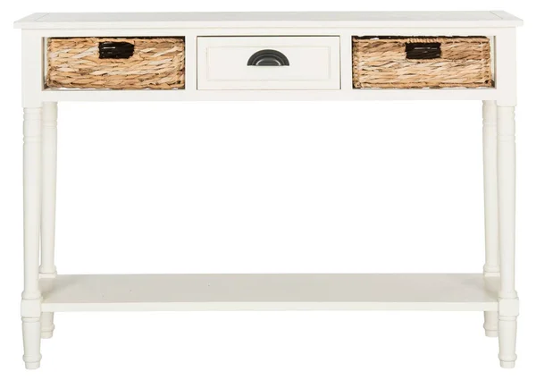 Safavieh Christa Console Table with Storage - Distressed White