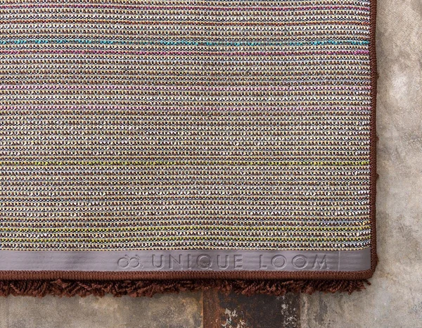 RugPal Sybil Solid/striped Area Rug Collection 4&x6& in Cocoa Color