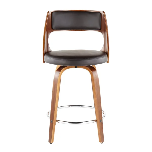 Carson Carrington Alingsas Mid-Century Modern Counter Stool (Set of 2) - N/A, Brown