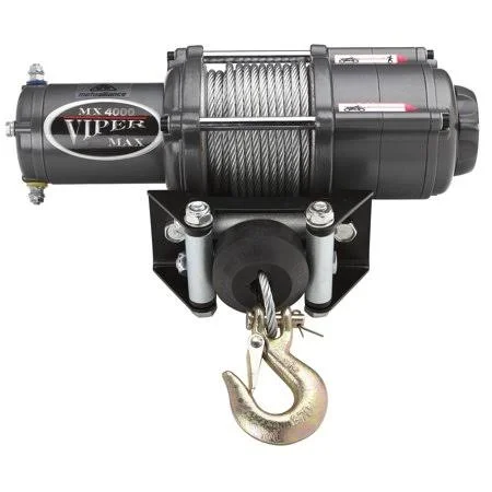 Viper Max 4000lb ATV/UTV Winch Kit with 50 Feet Steel Cable - Silver