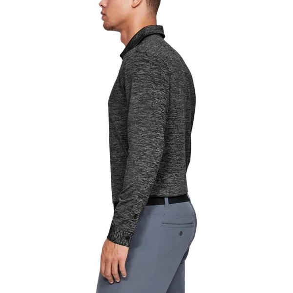 Under Armour Men's Playoff 2.0 Long Sleeve Polo - Black - LG