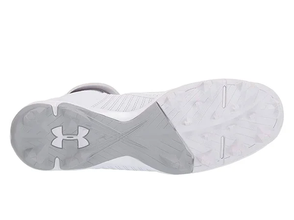 Under Armour Men's Harper 4 Mid RM Baseball Cleats - White, 7.5