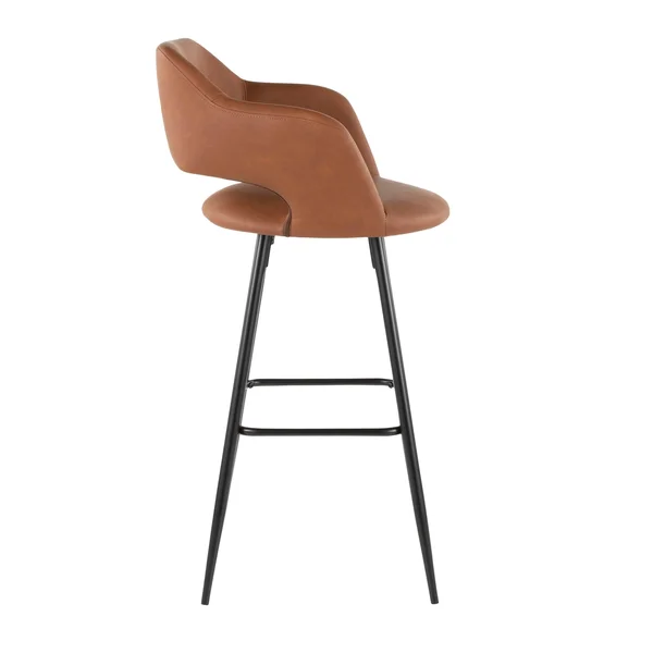 Carson Carrington Vallen Faux Leather Bar Stools (Set of 2) Cream