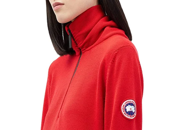 Canada Goose Fairhaven ¼ Zip Sweater (Women, Red, XS)