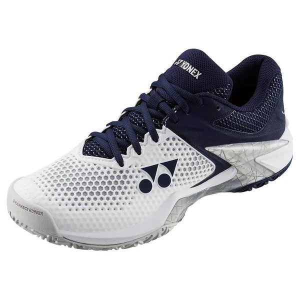 Yonex Power Cushion Eclipsion 2 Mens Tennis Shoe - White/Navy - Size 8.5