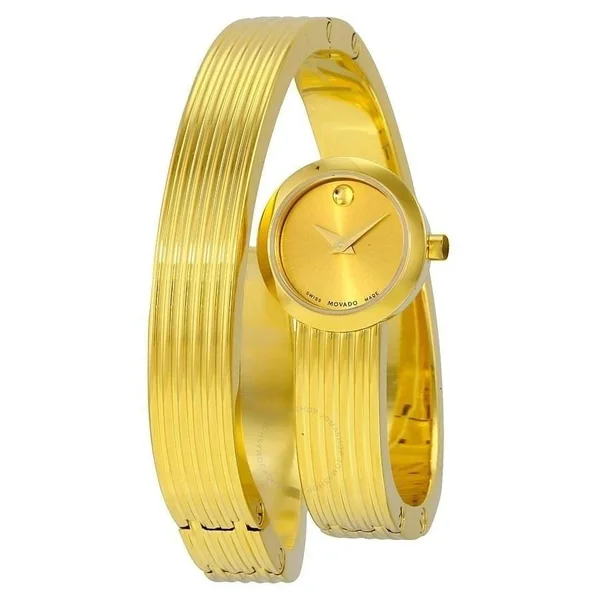 Movado Museum Wrap Gold-Tone Stainless Steel Ladies Watch 0606806