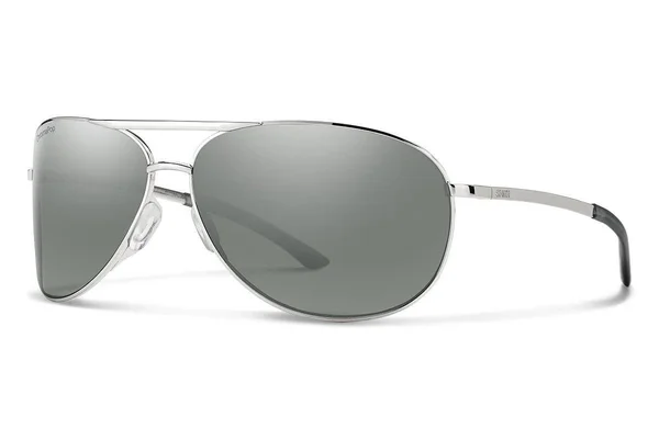 Smith, Serpico 2 Sunglasses Unisex Size Medium in Silver