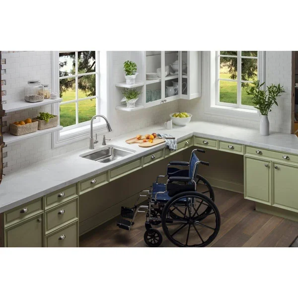 Elkay Lustertone ELUHAD211555 Single Bowl Undermount Stainless Steel ADA Sink