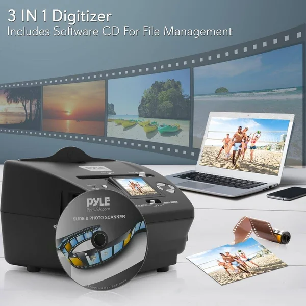 Pyle Digital 3-in-1 Photo, Slide and Film Scanner (PSCNPHO53.5)