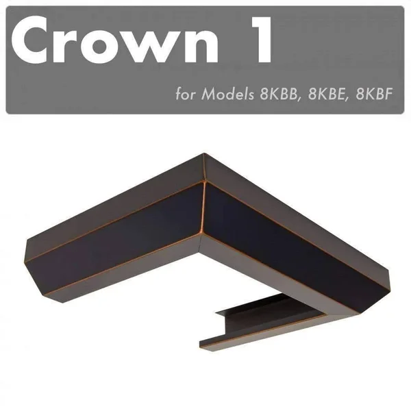 ZLINE Crown Molding #1 for Wall Range Hood - CM1-8KBB/E/F
