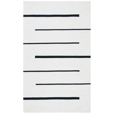 Moynihan Hand-Knotted Cotton Ivory, Black Rug AllModern Rug Size: Rectangle 6& x 9&