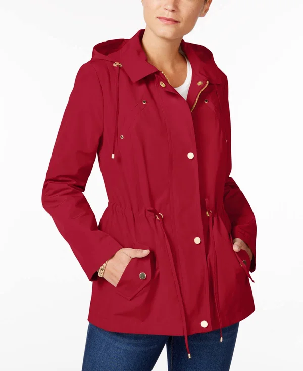 Charter Club Water-Resistant Hooded Anorak Jacket - Created for Macy&s - Ravishing Red