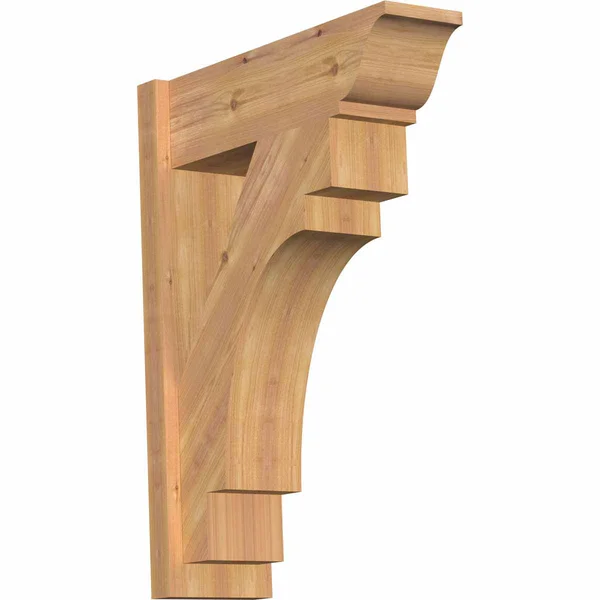 Ekena Millwork OUT08X24X32MRC01SWR 7 1/2x22W x 24x22D x 32x22H Merced Smooth Traditional Outlooker - Western Red Cedar