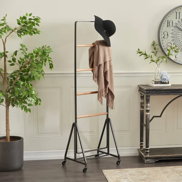 Black Iron Industrial Shelving Unit 61 x 18 x 16 - 18 x 16 x 61 - 61.38" x 18.38" x 16.25"