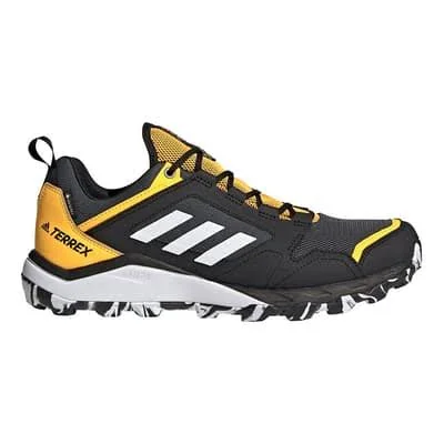 Adidas Terrex Agravic TR GORE-TEX Trail Running Shoes - Men - Grey Six - Cloud White, Solar Gold - 11