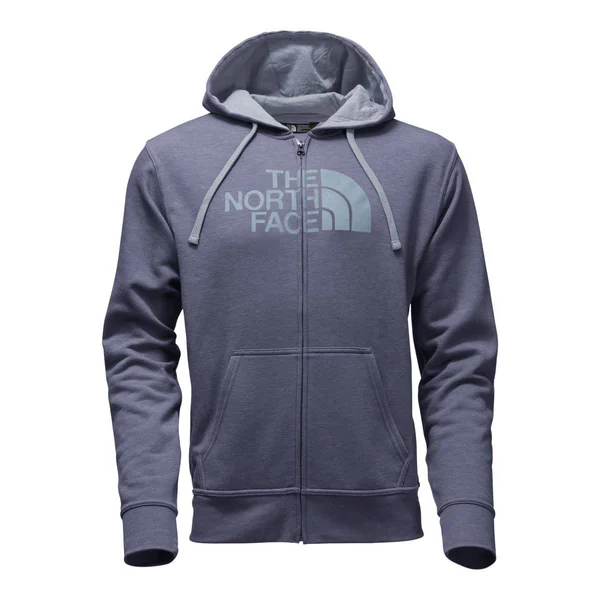 The North Face Men's Half Dome Full Zip Hoodie - Discontinued Pricing (XL Cosmic Blue Light Heather/Worn Blue)