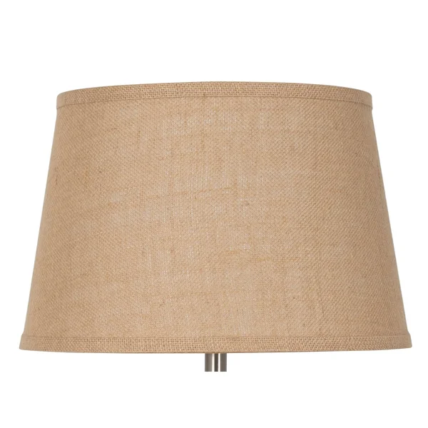 19x22 Tear Drop Textured Ceramic Table Lamp - White with Beige Shade