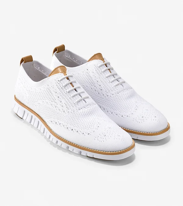 Cole Haan Zerogrand Stitchlite Wingtip Oxford - Men's - White