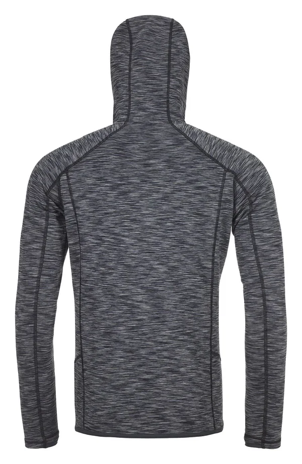 Ortovox Men's Fleece Space Dyed Hoody - Small - Black Raven Blend