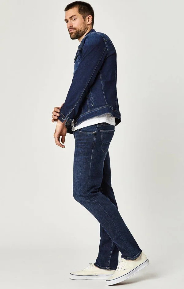 Mavi Men's Zach Straight Leg in Deep Portland - Men's Jeans