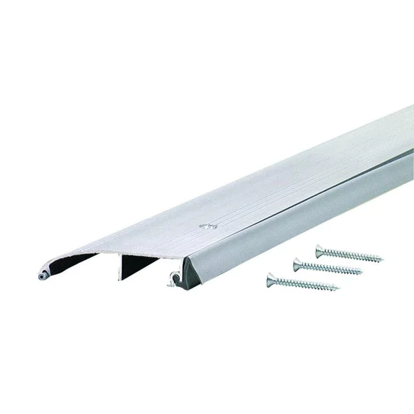 M-D Building Products Deluxe 3-1/2 in. x 83 in. Aluminum Low Bumper Threshold, Silver