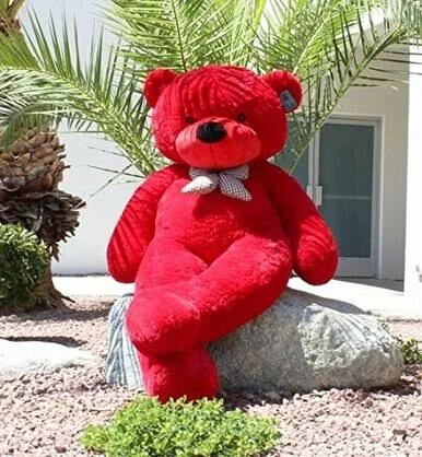 Joyfay Giant Teddy Bear 78x22 200cm Red Stuffed Plush Toy Valentine Gift