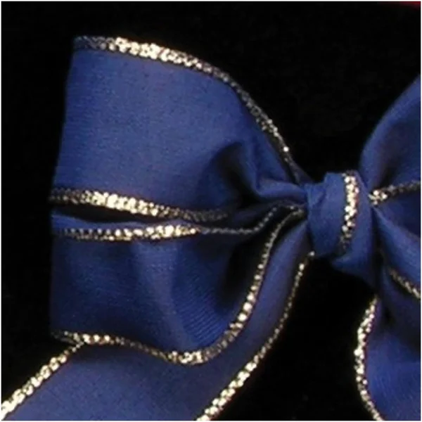 Navy Blue and Silver French Wired Craft Ribbon 0.25x22 x 108 Yards