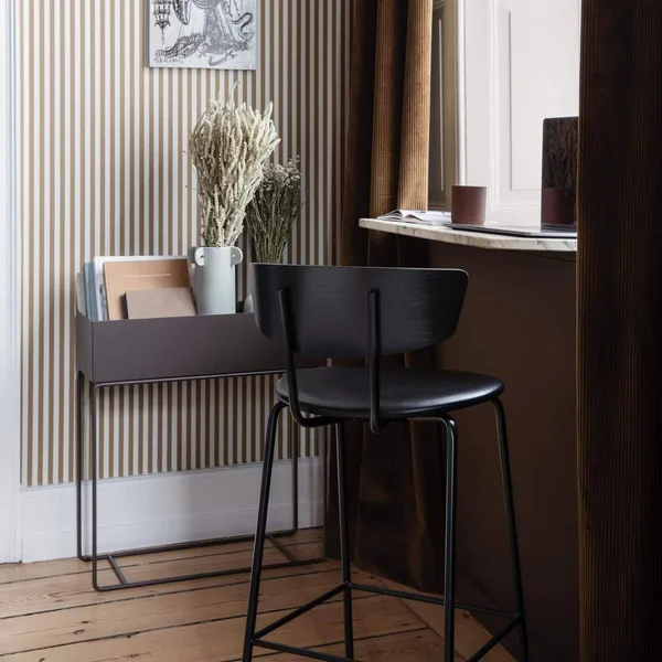 Ferm Living Herman Bar Stool - Black, Low