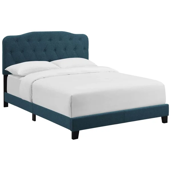 Modway Amelia Queen Upholstered Fabric Bed - Azure