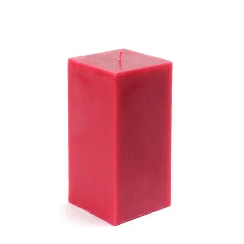 Zest Candle 3 in. x 6 in. Yellow Square Pillar Candle Bulk (12-Case)