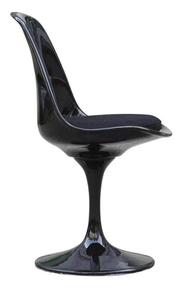 Fine Mod Imports Flower Side Chair Black