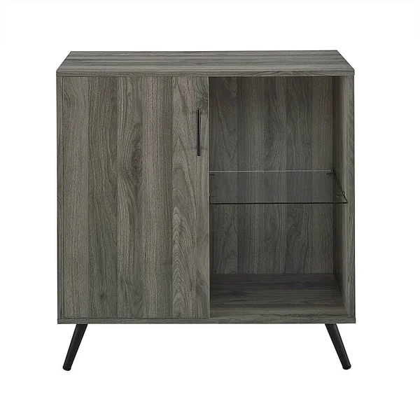 Walker Edison - 1-Door Accent Cabinet - Slate Gray