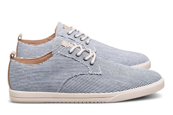 CLAE Ellington Textile 7.5 - Navy White Denim, NWD Derby Sneakers Unisex