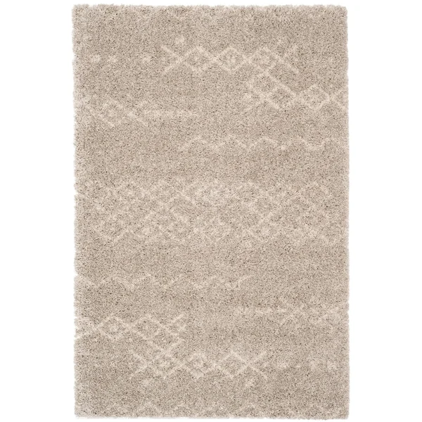 Safavieh Arizona Shag ASG745D 6&7x22 x 6&7x22 Round Grey - Ivory Area Rug