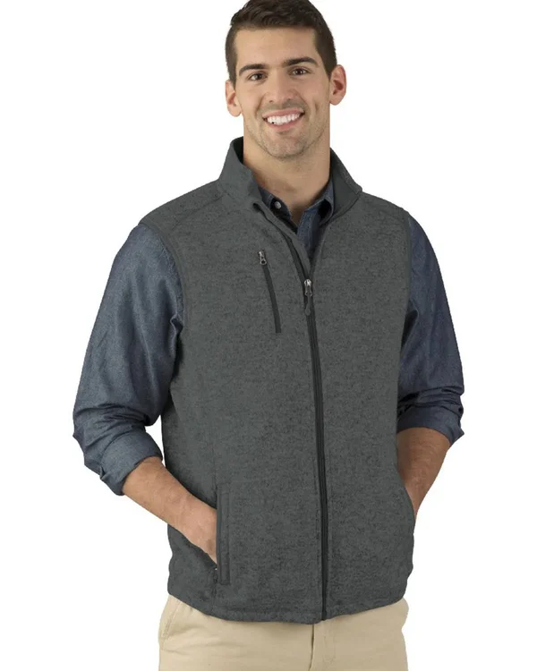 Charles River Apparel Men's Pacific Heathered Vest-9722 - Gray