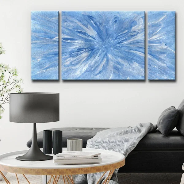 Ready2HangArt Snowflake Wrapped Canvas Wall Art - Blue