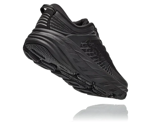 Hoka One One Women's Bondi 7 Shoe - 10 Wide - Lunar Rock, Black Iris
